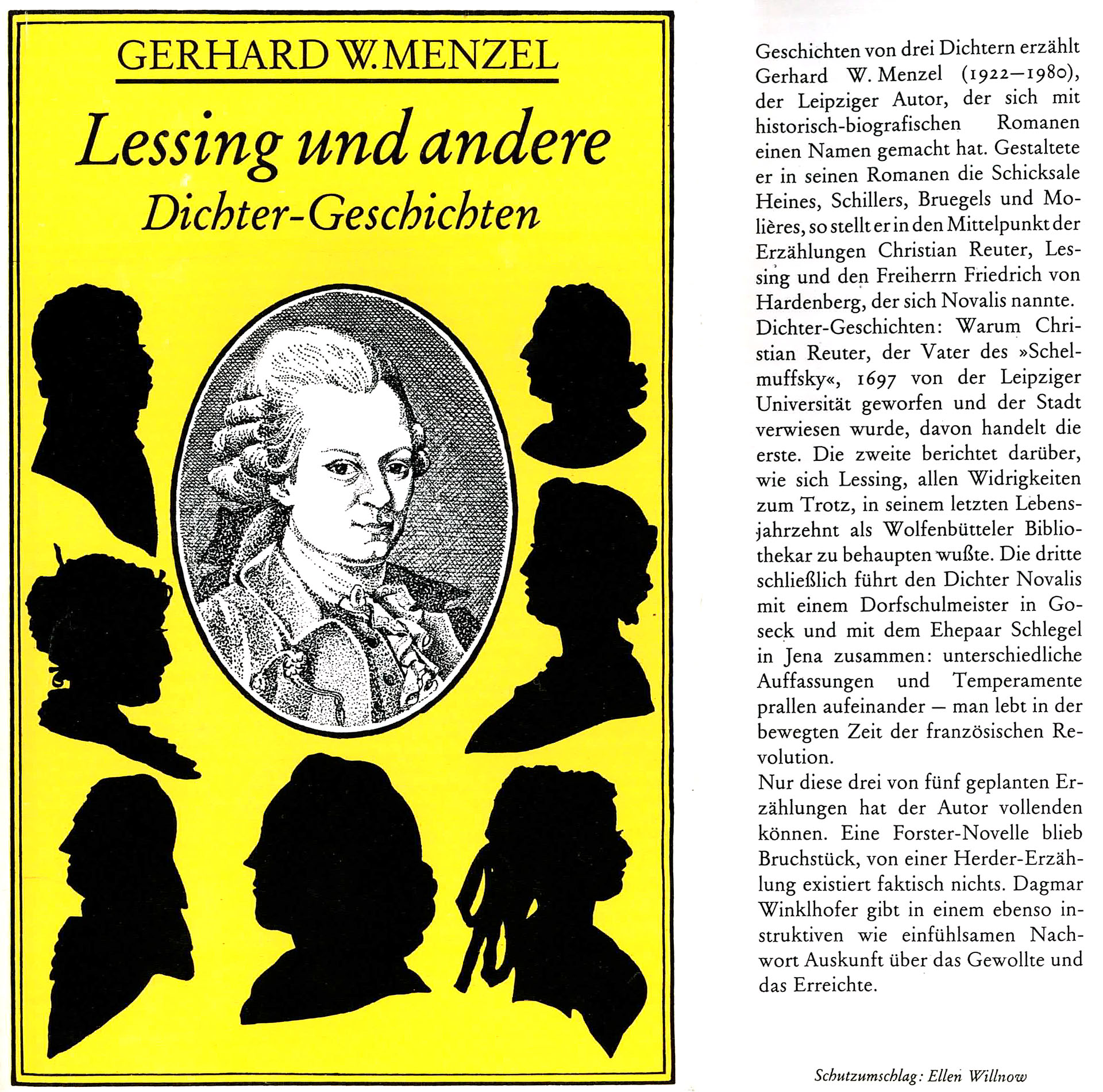 Lessing und andere Dichtergeschichten - Menzel, Gerhard W.
